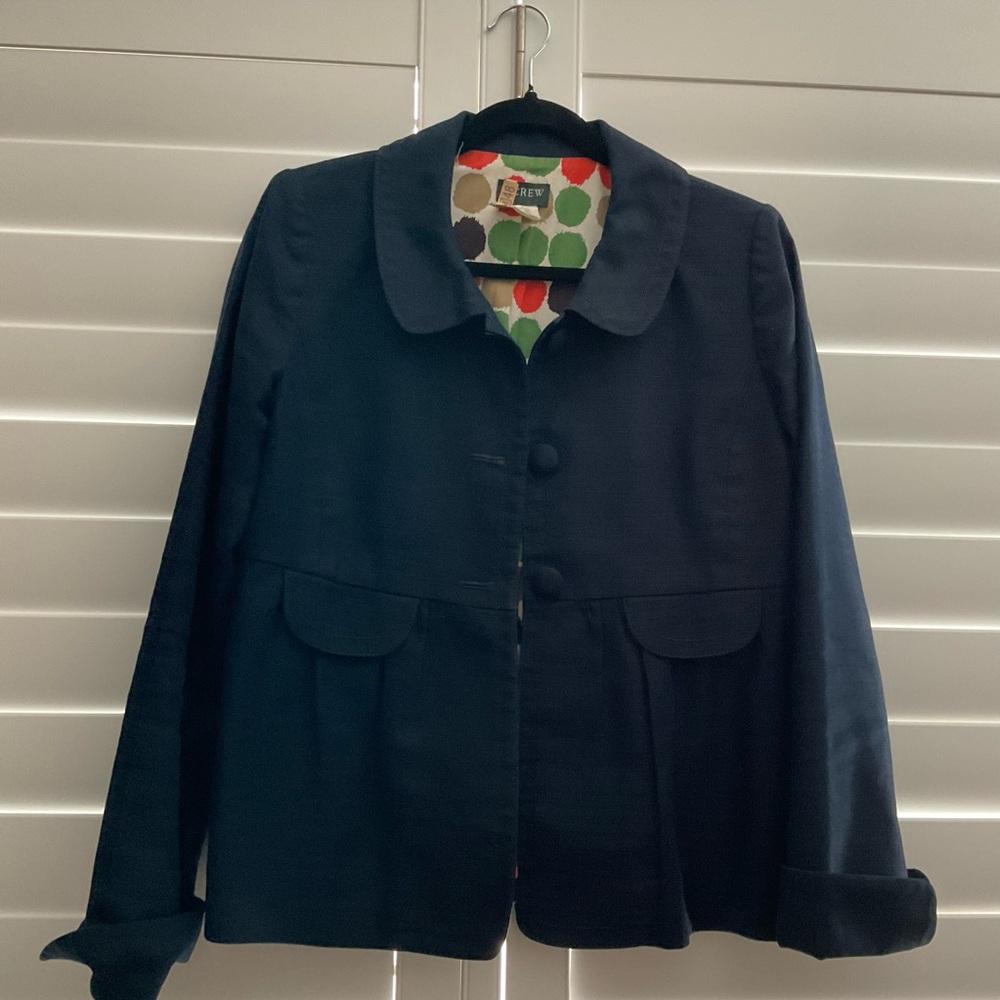 J. Crew Navy Blue Lined Women's Jacket